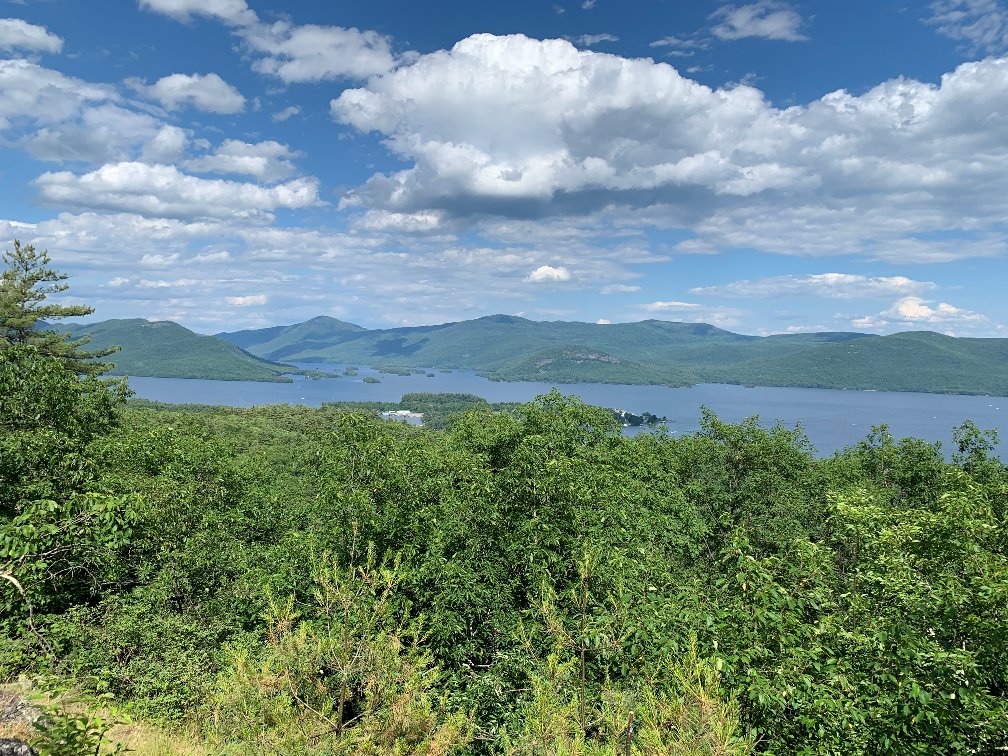 View of Lake George and the narrows from Bradley's Lookout.