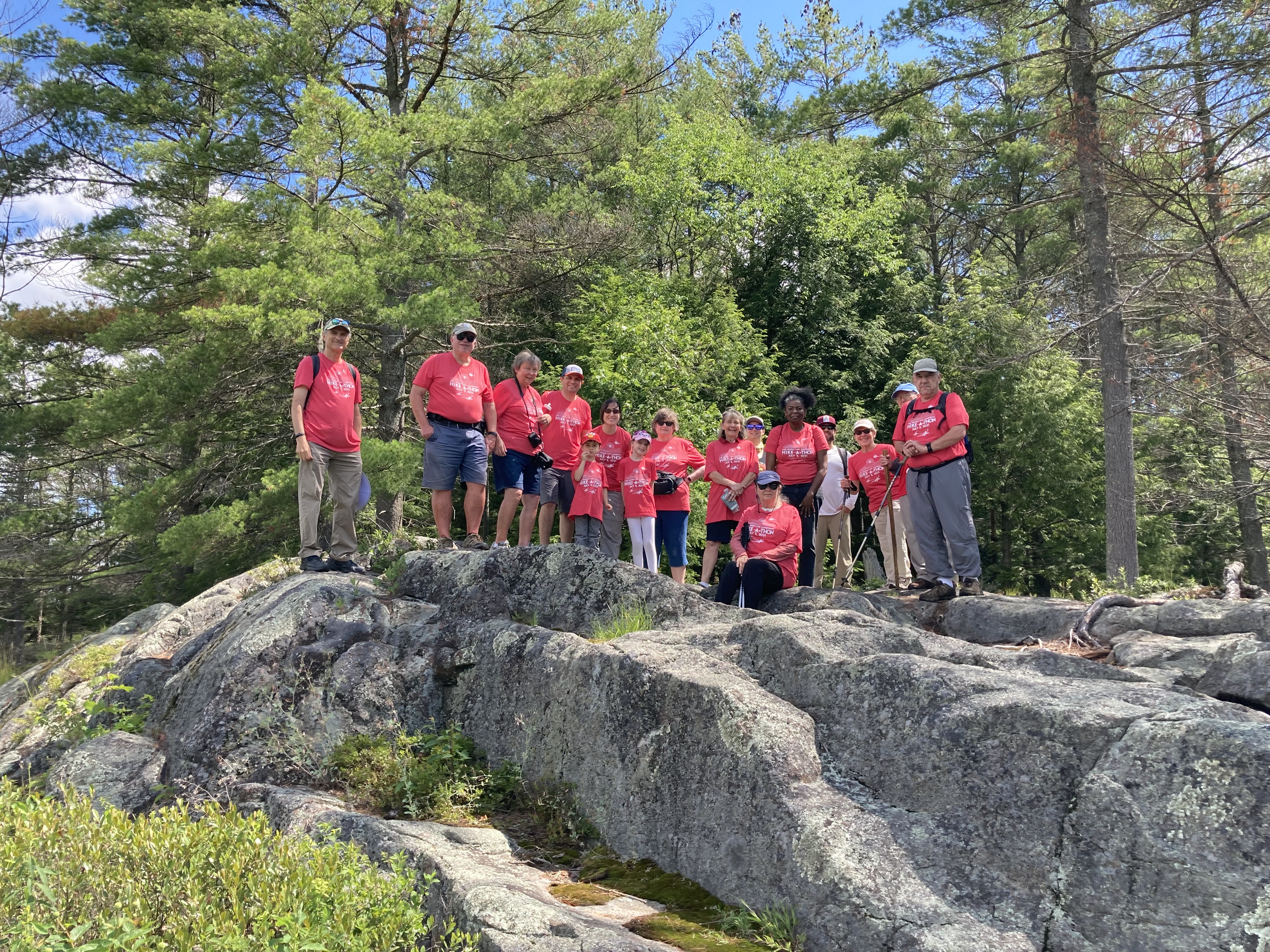 Participants in this year's Hike-A-Thon at Anthony's Nose