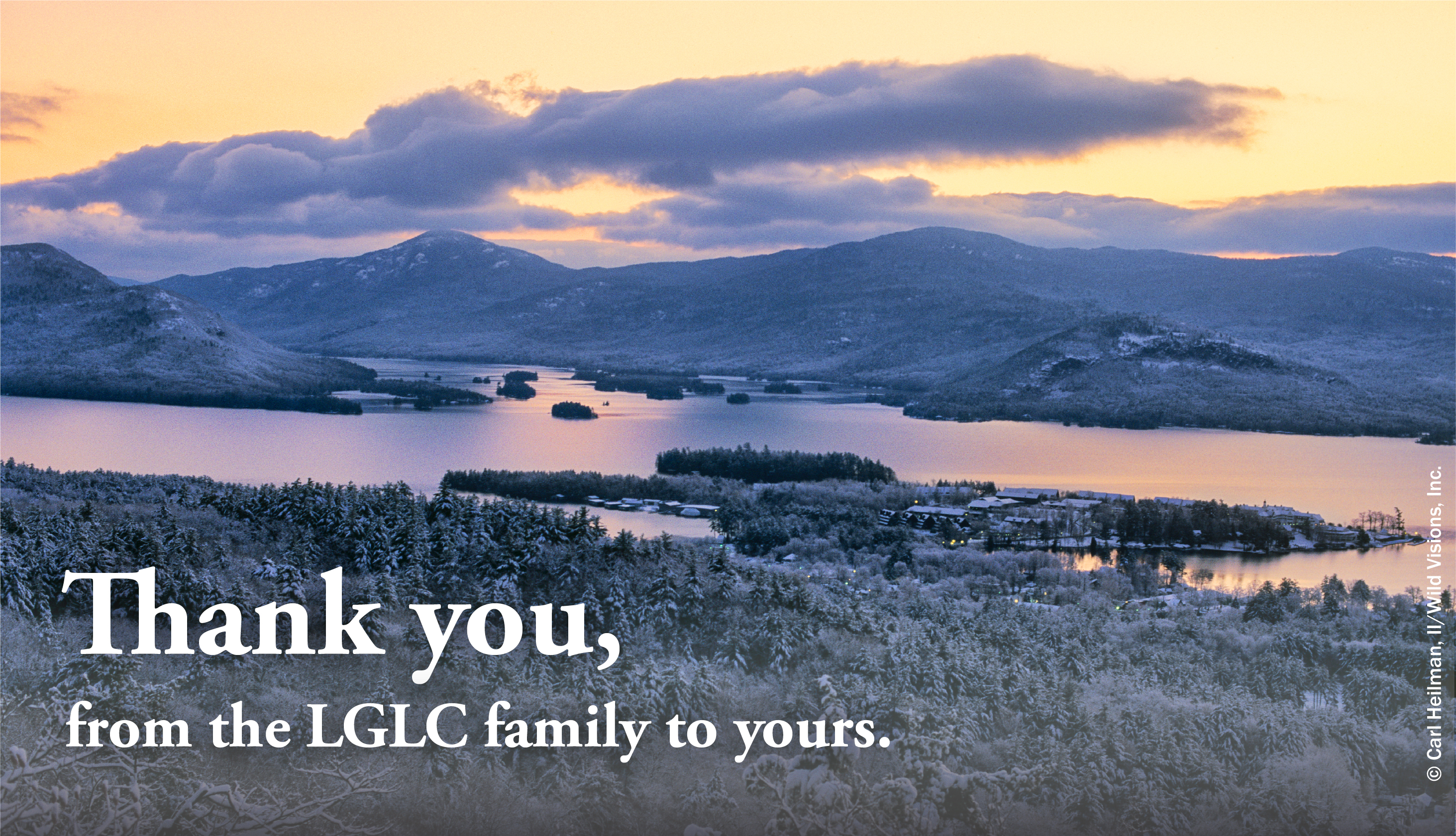 Thank you from the LGLC family to yours. Picture of winter scene from The Pinnacle.