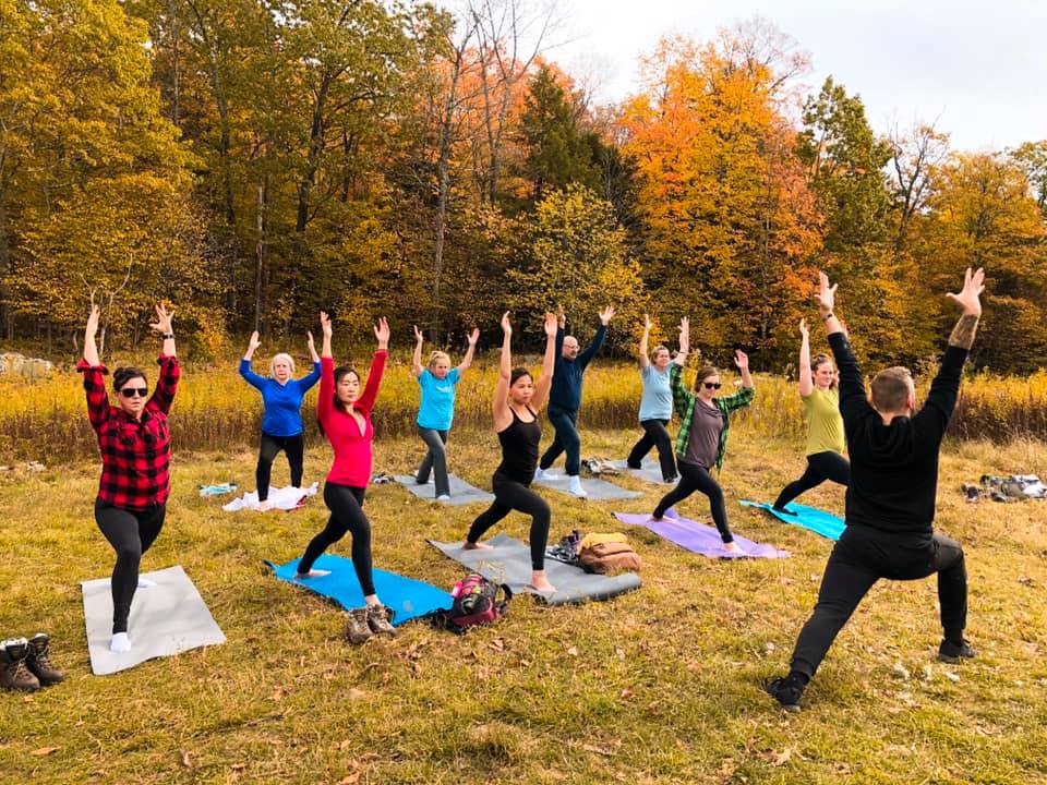 Yoga on Pilot Knob, one of LGLC's fall events